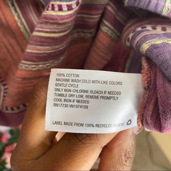 Universal Thread Orange Purple Tunic Sleeveless Blouse Boho Eccentric XS - Picture 4 of 8